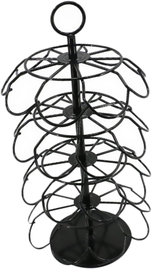 Garneck Rotation Pod Carousel Coffee Capsule Rack Large Capacity Capsules Storage Shelf Home Kitchen Living Room Corner Organizer for Kcups