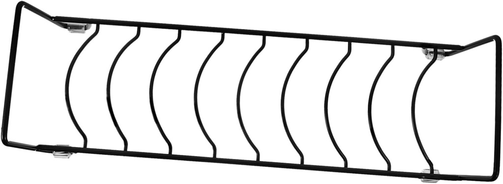 Draining Bowl Storage Rack Multi-Functional Kitchen Plate Holder Black Easy to Clean Lightweight Slot Design for Secure Dish Organization Space-Saving Design