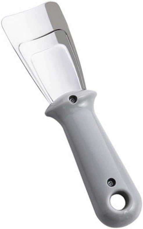POPETPOP Stainless Steel Ice Removal Shovel for Refrigerators Defrosting and Deicing Scoops Heavy Duty Grey Ice Scraper Ergonomic Grip
