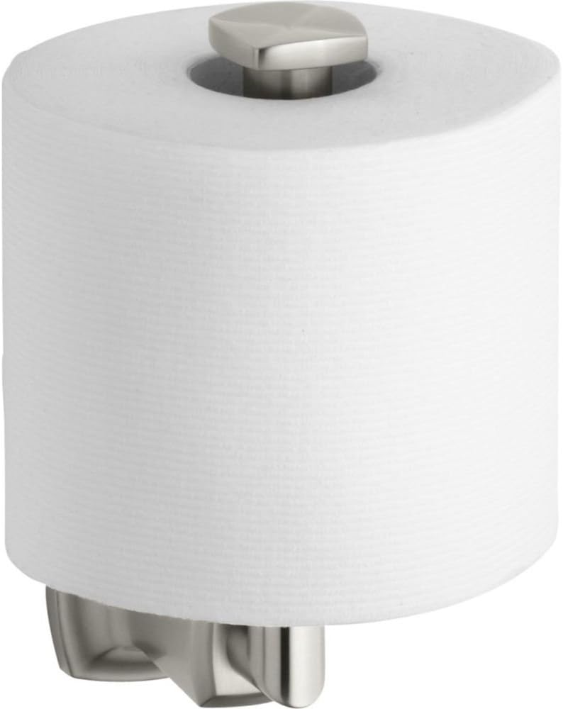 Kohler K-16255-BN Margaux Wall Mount Vertical Toilet Paper Holder Brushed Nickel