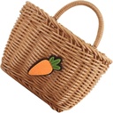 Zerodeko Woven Wall Hanging Basket for Kitchen Storage Vintage Style Organizer for Onion Garlic Ginger and More Decorative Storage for Home and Farmhouse Decor