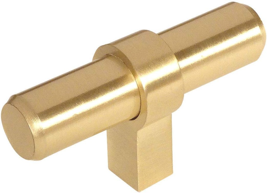 Cosmas 10 Pack 181BB Brushed Brass Cabinet Bar Handle Pull Knob - 2-3/8" Long