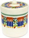 NOVICA Multicolor Floral Ceramic Cookie Jar 'Acapulco'