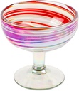 NOVICA Artisan Handblown Cocktail Ecofriendly Red Mexico Tableware Drinkware 'Trendy Enchantment'(Set of 4)