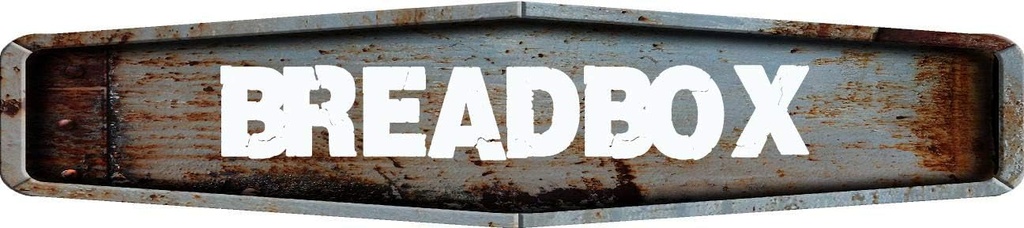 BREADBOX Rustic Weathered Metal Look Diamond Shaped 8" Magnet of Sign Design