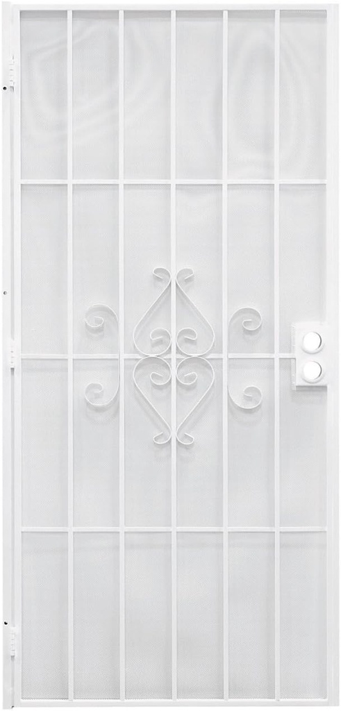 PRECISION SCREEN & SECURITY PROD 3818WH2868 Steel Security Door, 34-1/2 x 81-1/2"