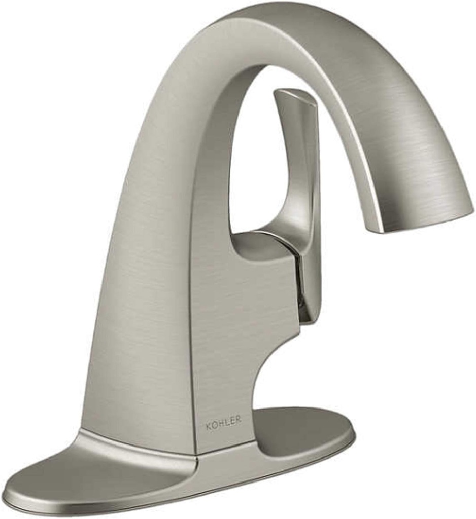 Kohler Transitional Single Control Faucet Brushed Nickel Finish