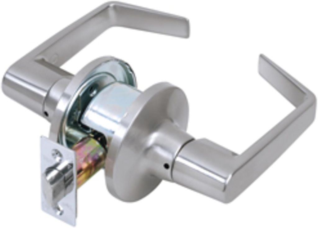 Tell Manufacturing - LT2075CTL 26D ADJ T Light Duty Commercial Passage Lever with a Tubular Latch, Tested ANSI Grade 2, Certified UL 3 Hour Rating, ADA Compliant, T Strike, Cortland LT2000 Series