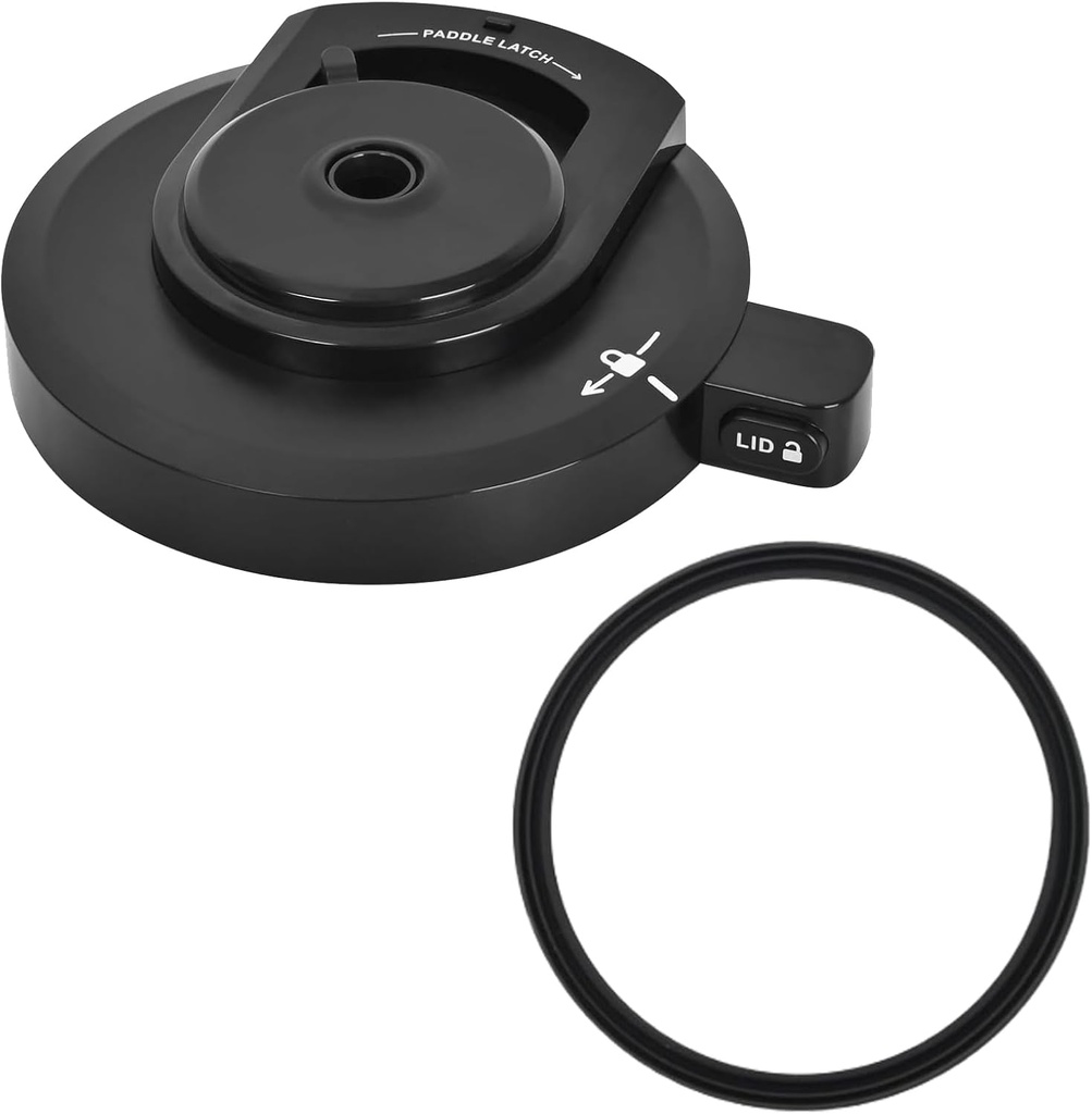 For Ninja Ice Cream Maker Outer Bowl Lid, Compatible With Ninja Nc299amz/Nc300/Nc301 Series(No Paddle), Replace Ninja Ice Cream Maker Outer Bowl Lid Accessories, Replacement Seal Black Ring