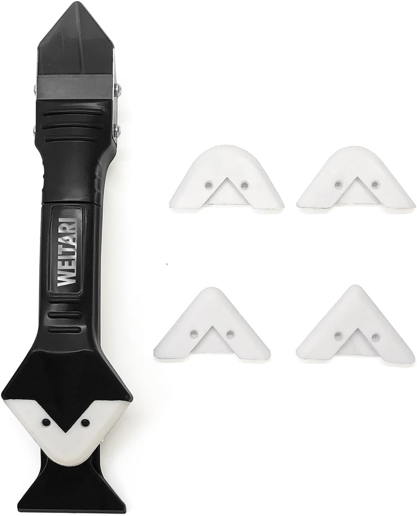 Silicone Caulking Tool Kit, 3-in-1: Grout Sealant Remover,Finishing Scraper Tools - Easy Caulk Removal Sealing Smoothing For Bathtub Toilet Bathroom Shower Corner Tiles Joint Floor Sink