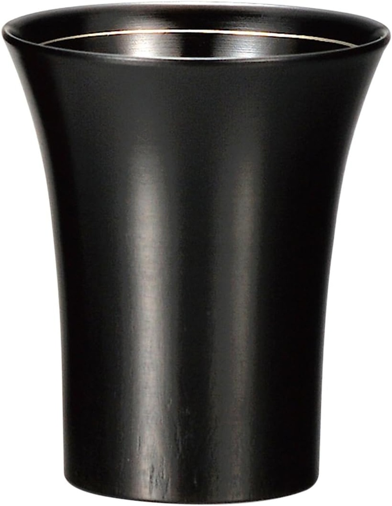 Sakura 2.6 Cold Sake Cup, Black Sugi, Silver Wire KE08-010