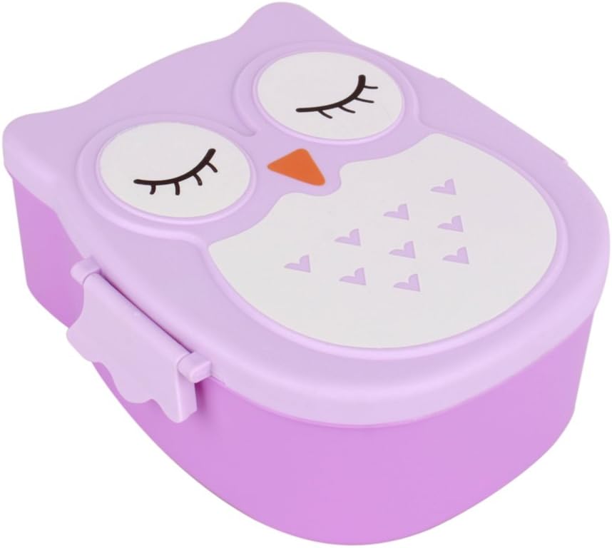 TOPINCN Lunch Box, 900ML Plastic Portable Cartoon Lunch Box Food Microwave Storage Container Food- PP Box for Outdoor Work