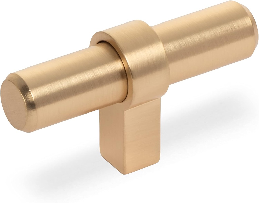 Cosmas 10 Pack 181BG Brushed Gold Cabinet Bar Handle Pull Knob - 2-3/8" Long