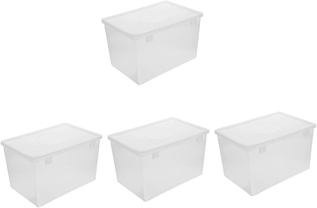 Cabilock 4pcs Airtight Bread Box Storage Container Fresh-keeping Kitchen Organizer for Baked Goods for Countertop Refrigerator Use Efficient Built Dispenser