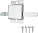 Garage Door Side Lock Inside Deadlock for Most Garage Door Galvanized Steel -1pack, Silver