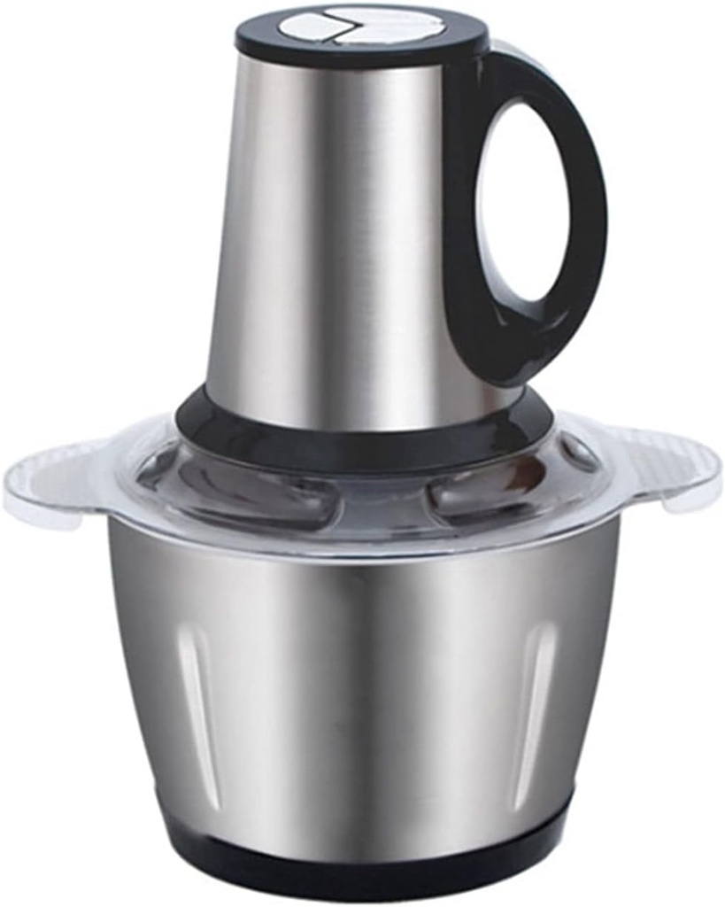 Food Processor Electric, Meat Grinder Small Food Chopper (3L,300W) for Meat, Vegetable, Onion and Fruits, Stainless Steel Bowl and 4 Sharp Blades