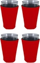 Blank Foam Pint Glass Coolie (4 Pack, Red) - Made in USA