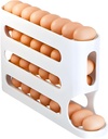 Egg Dispenser – Rolling Egg Holder for Fridge | Holds 30 Eggs, BPA-Free, Space-Saving Design | Modern Kitchen Organizer