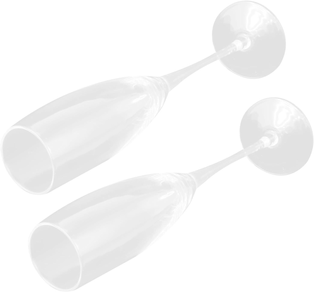 Mikinona Set of 2 Slim Lead-free Goblets Creative Wine Glasses for Sparkling Wine Home Party Use