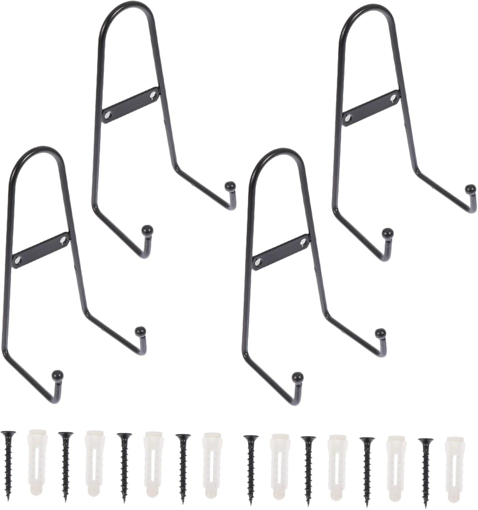 Ceramic Plate Display Stand Set of 4 Multipurpose Metal Frame Holder for Household Dish Display for Kitchen and Dining Decor