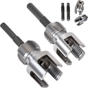 2PCS PVC Pipe Threader Kit - Dual-Function Internal & External Pipe Threading Tool for 1/2"& 3/4" PVC/Plastic Pipes