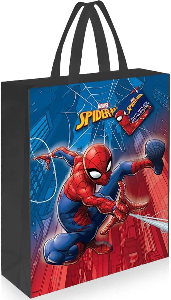 Unique Spiderman Plastic Tote Bag | 13" x 11" | 1 Pc