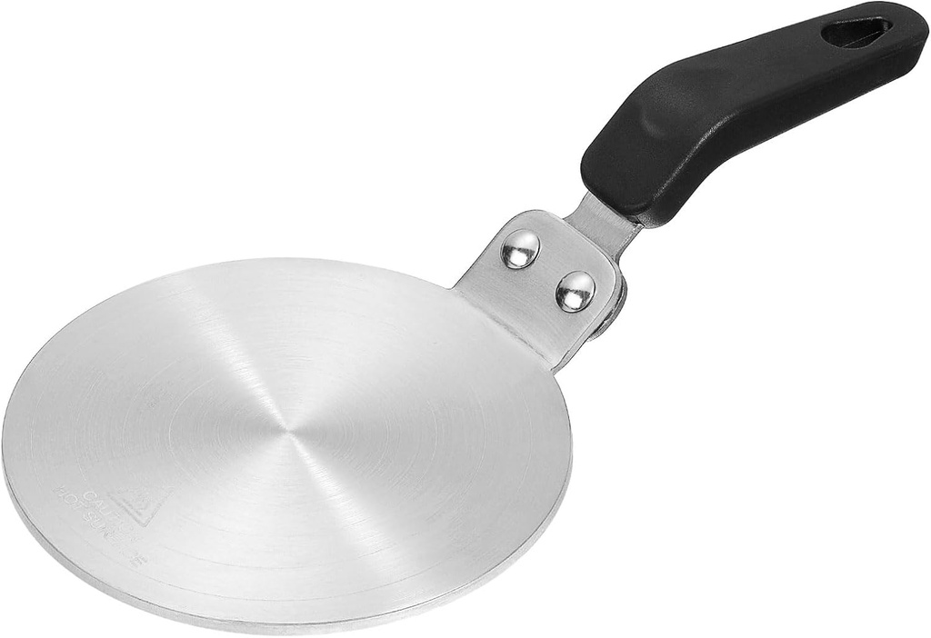 Uxcell Heat Diffuser Plate for Gas Stoves, 5.1 Inch Round, Stainless Steel, Even Heat Distribution