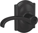 SCHLAGE F51A WIT 622 Cam Whitney Lever with Camelot Trim Keyed Entry Lock, Matte Black
