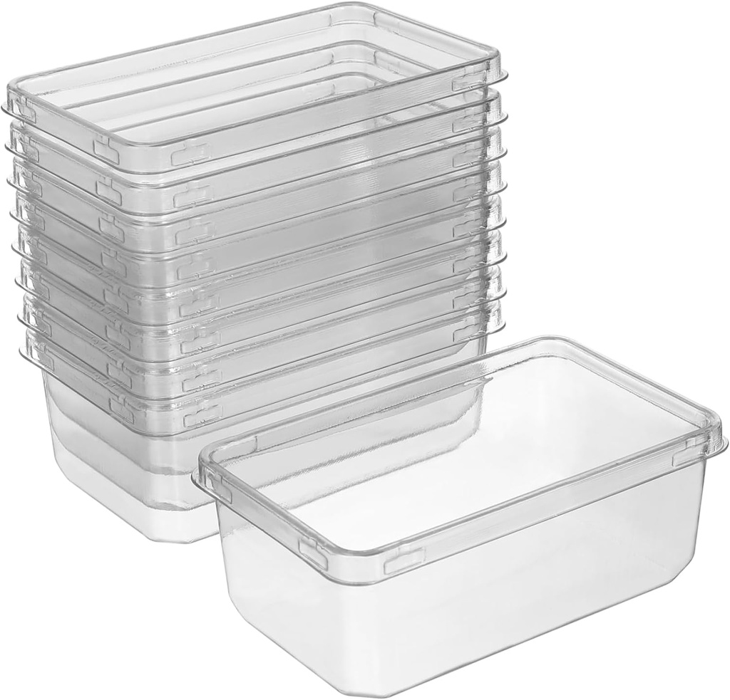 10pcs Transparent Tiramisu Boxes with Lids Clear Mousse Dessert Holders for Cakes Pastries Food Storage Containers for Parties Weddings and Restaurants