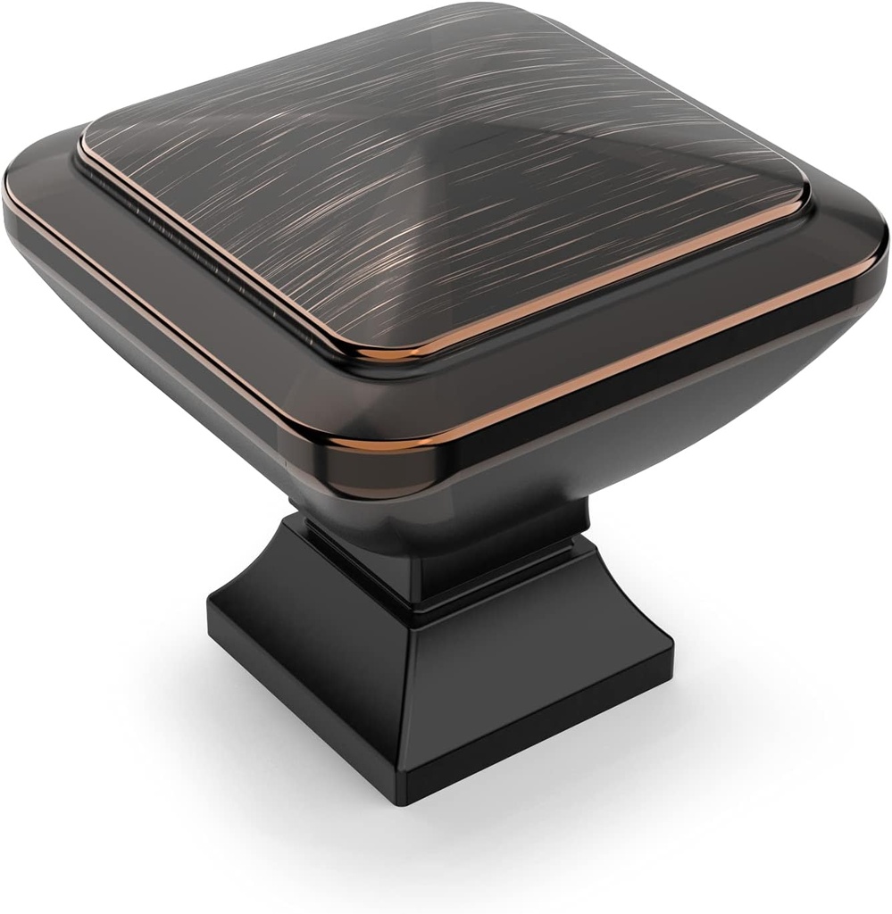 Asidrama 6 Pack 1-1/4 inch Oil Rubbed Bronze Kitchen Cabinet Knobs Dresser Knobs Drawer Knobs Cabinet Hardware Zinc Knobs for Dresser Drawers