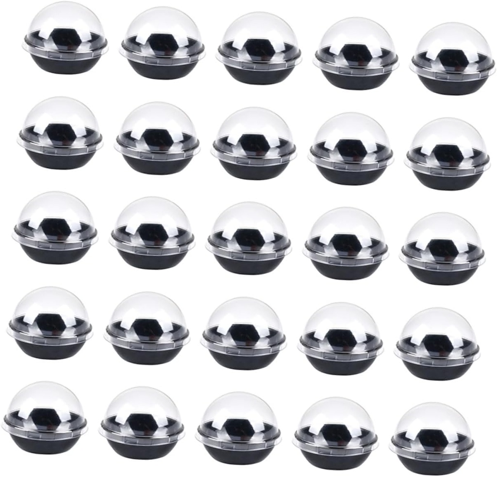 50pcs Clear Dome Mousse Cake Boxes Elegant Plastic Dessert Packaging for Cookies and Cakes for Festivals and Parties Sturdy and Transparent Design