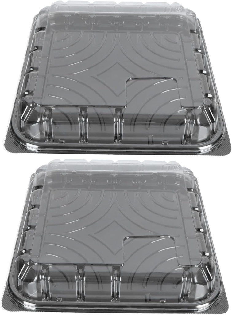 Cabilock 2pcs Cake Boxes Lids Treat Boxes Window Cake Containers Pet Material Food-grade Baking Packaging