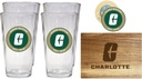 R and R Imports North Carolina Charlotte Forty-Niners Officially Licensed Kitchen Pack - Wood Cutting Board, 4 Pint Glasses & Magnetic Bottle Opener