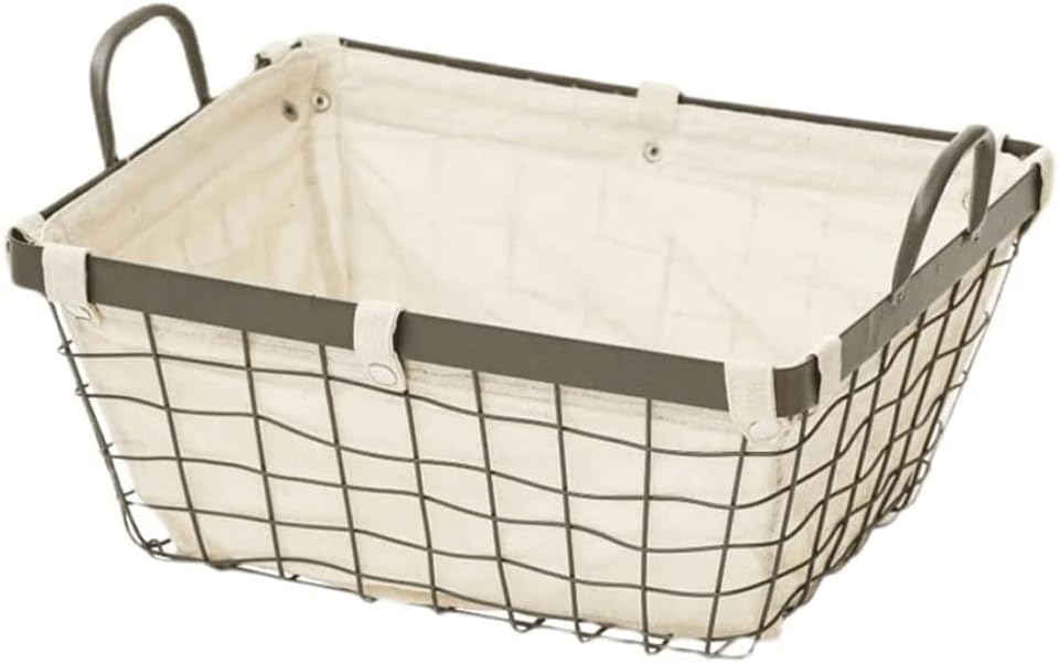 LIOONS Bread Holder, Iron Cloth Bag Hand-woven Material Bread Box, Retro Design Bread Bin, Stackable Bread Storage Box