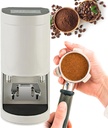 58mm Coffee Tamper, Automatic Electric Bean Powder Press Machine for Expresso, 5-30KG Pressure, 1 to 3 Adjustable Tamp Times White