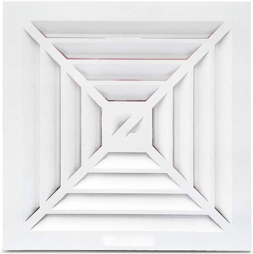 Ventilation Fan, White Square Ceiling or Wall-Mount Exhaust Fan, Wall-Mount Exhaust Fan