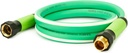 SANFU Upgraded Hybrid Lead-In Garden Hose 5/8-Inch X 6 FT, Burst 800PSI, Water Hose, Flexible, With Grip Handle, 3/4" GHT Solid Brass Fittings, Green + White