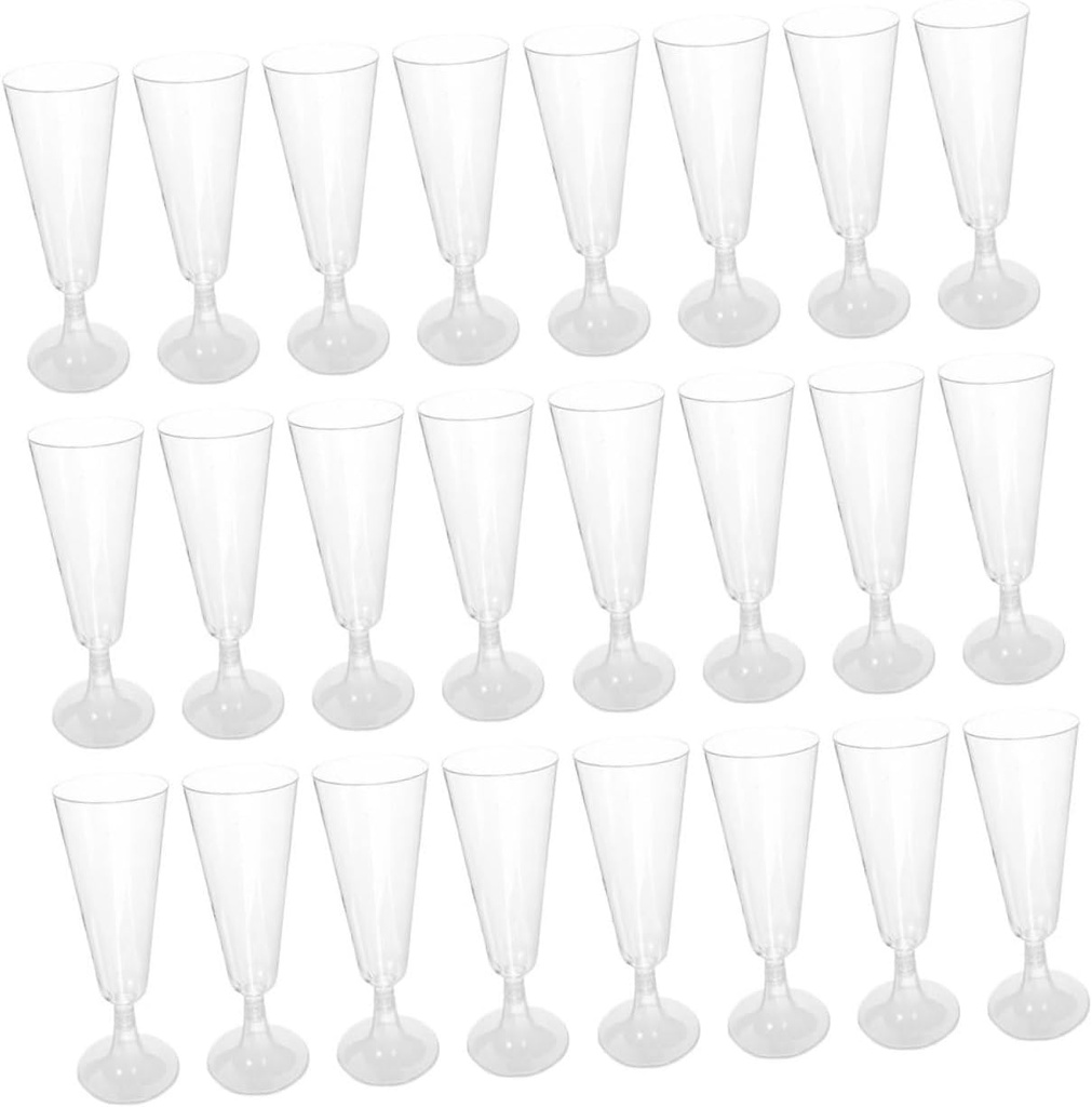 40pcs Unbreakable Cocktail Goblets Set Plastic Wine Flutes for Parties Weddings and Gatherings Lightweight Safe Drinkware for Occasion