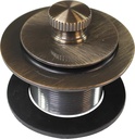 Westbrass D331-F-06 1-3/8" NPSM Fine Thread Twist & Close Bathtub Drain Plug, Antique Brass