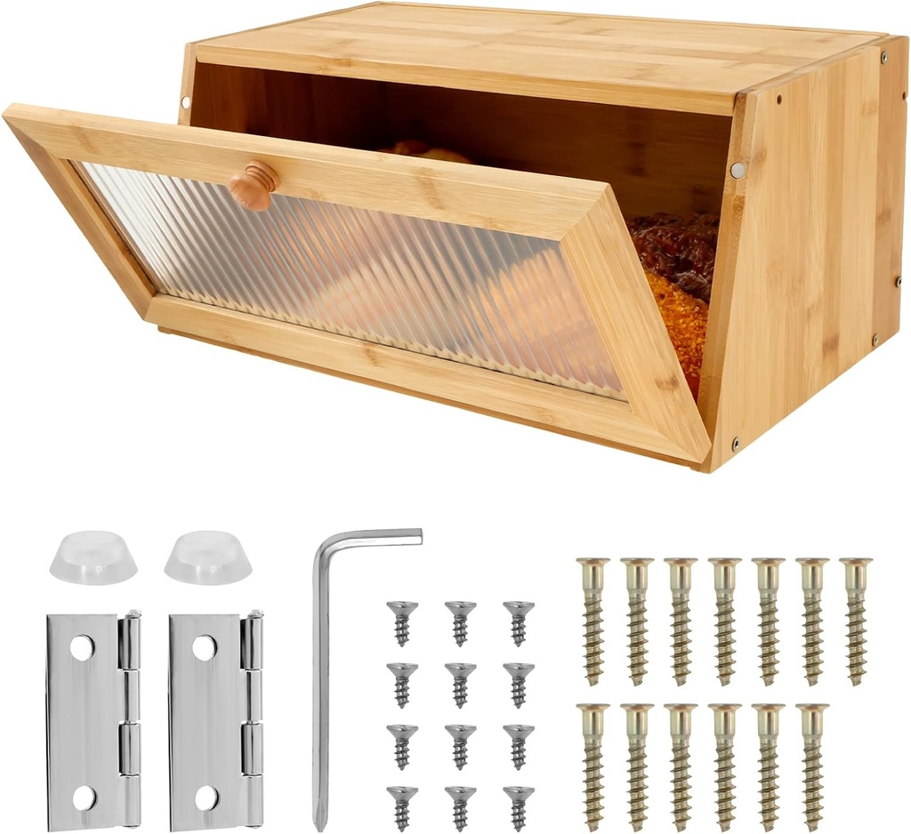 Bread Box Wood Bread Storage Container Large Capacity Bread Bin Practical Bread Container Lightweight Bread Storage Bin Space