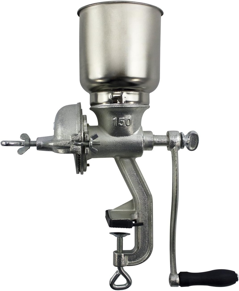 CHARD GM-150 Grain Mill, Tin Coated Cast Iron,Silver