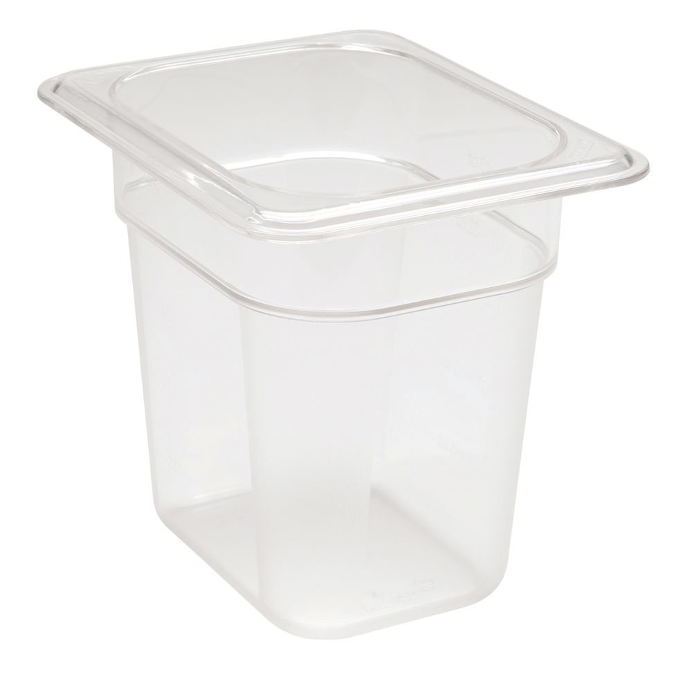 Cambro 86CW135 Camwear 1/8 Size Clear Food Pan - 6" Deep (1.25QT)