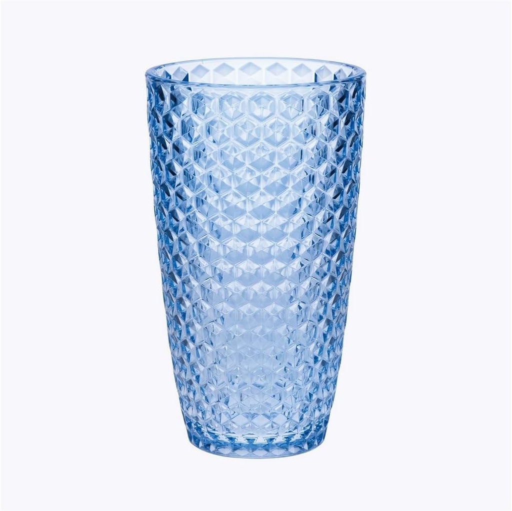 Elegant and Unbreakable Plastic Drinking Glasses Set of 4, 19oz, Shatterproof Cocktail Glasses, Blue