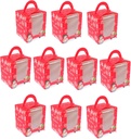 10pcs Christmas Cupcake Boxes Portable Dessert Storage Containers Festive Cake Packaging for Cakes Muffins and Treats for Holiday Events and Gifting