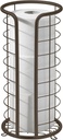 mDesign Metal Toilet Paper Holder Stand - Storage Reserve for 3 Rolls of Toilet Tissue - Freestanding Toilet Paper Holder - Stylish Bathroom Floor Toilet Paper Stand - Omni Collection - Bronze