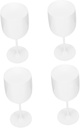 minkissy 4pcs Plastic Goblets for Wine and Cocktails Shatterproof Material Elegant Household Drinkware for Parties and Events Easy to Clean and Store Height