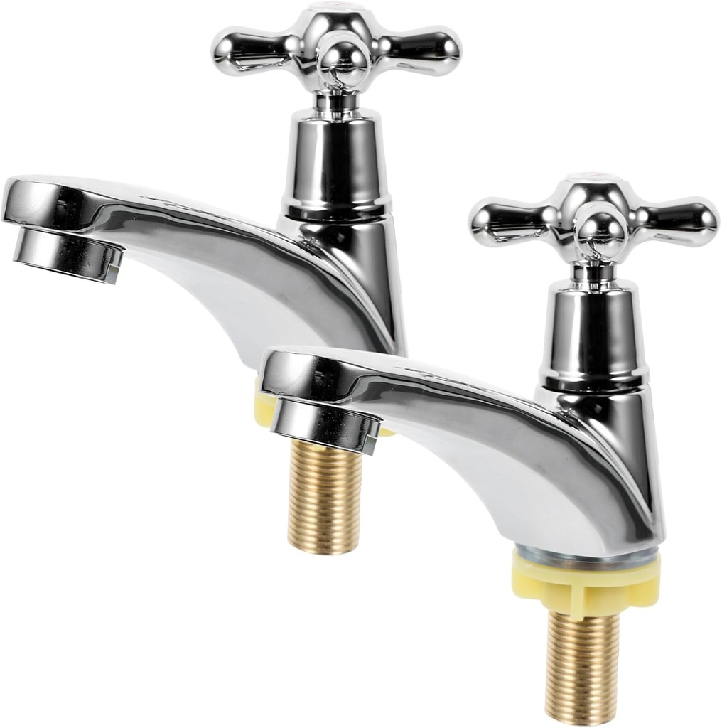 3pairs Bathroom Sink Faucet Single Handle Cold Hot Water Taps Modern Design Easy Installation for Kitchen and Bathroom Basins