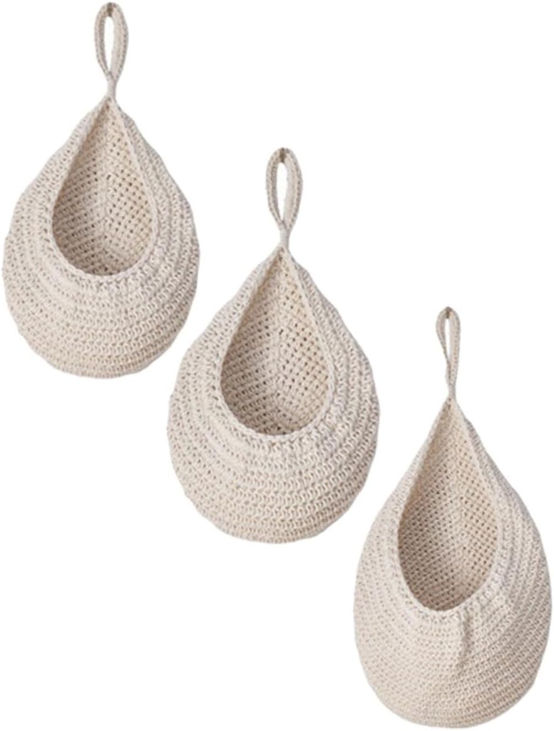 Cabilock Fruit Storage Net Bag Large Volume Fruit Basket for Kitchen Wall Decoration Hanging Basket