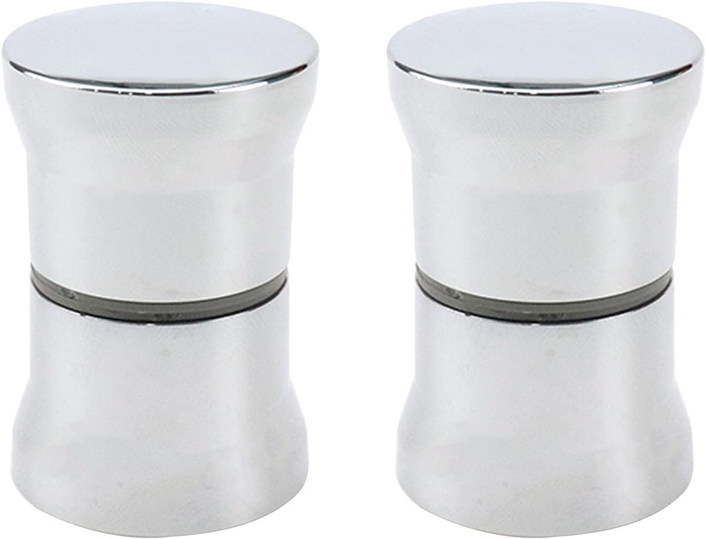 Shower Door Knobs Double-Sided Bathroom Handle Replacement for Glass Door,Pack of 2,Silver