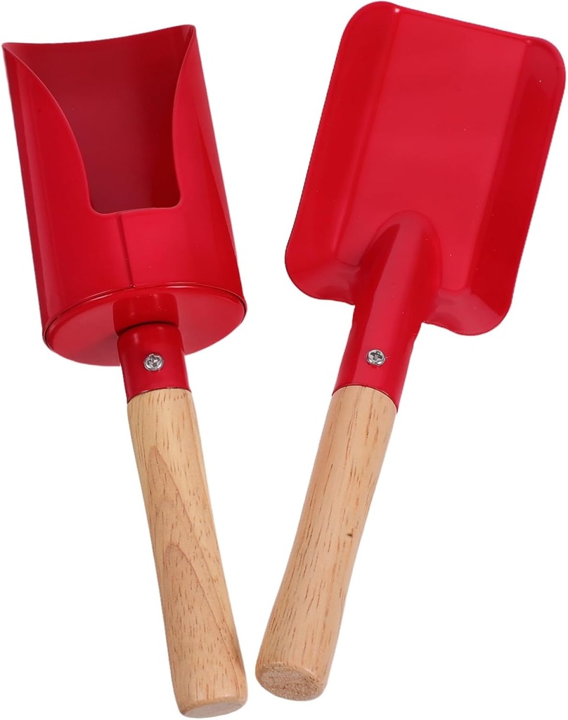 VICASKY 2pcs Garden Tools Set Ergonomic Hand Scoop Shovel for Gardening Metal Sandbox Digging Toys Garden Tools for Planting Weeding